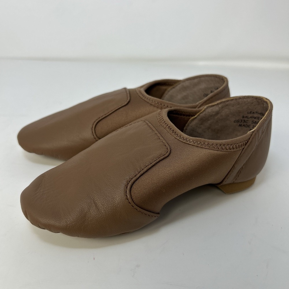 Capezio Kids Jazz Glove Jazz Shoe Skintone Tan Size 12 M Toddler Slip On NIB